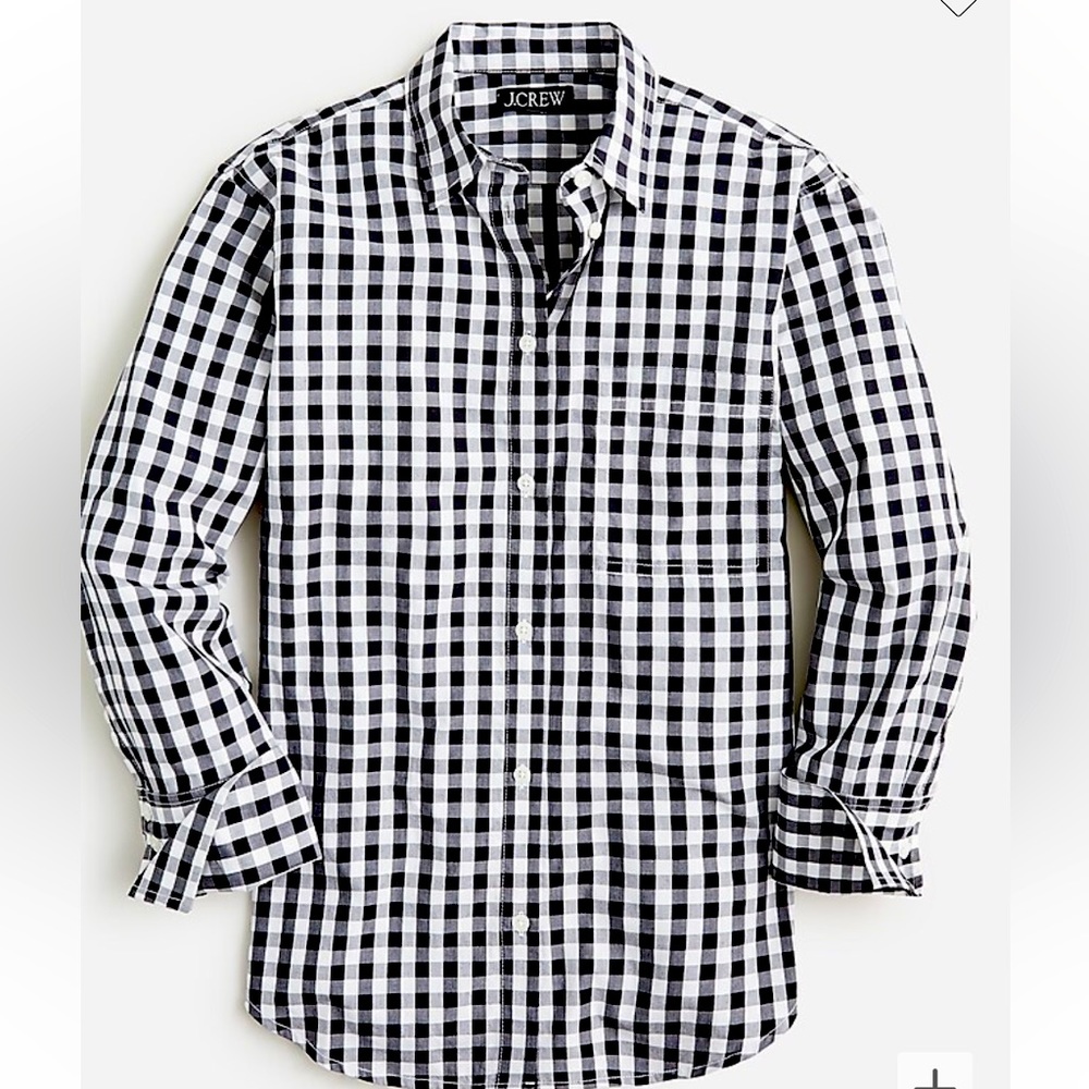 J Crew Garcon Gingham Cotton Poplin Shirt